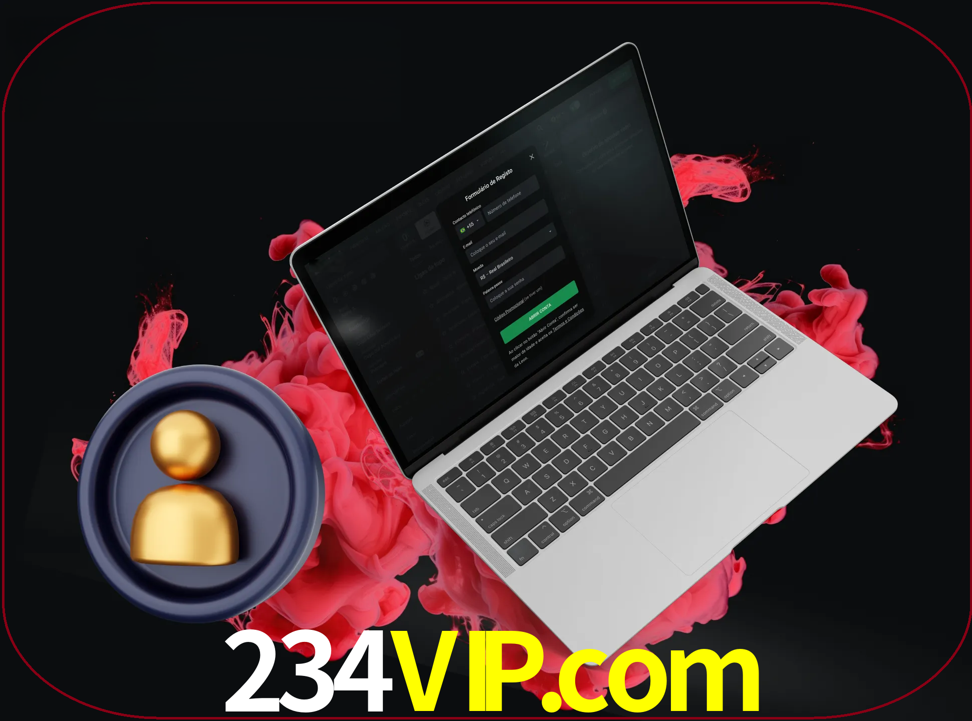 No cabeçalho do site 234vip, clique no botão que o levará a um formulário especial onde terá de introduzir as suas informações actuais.