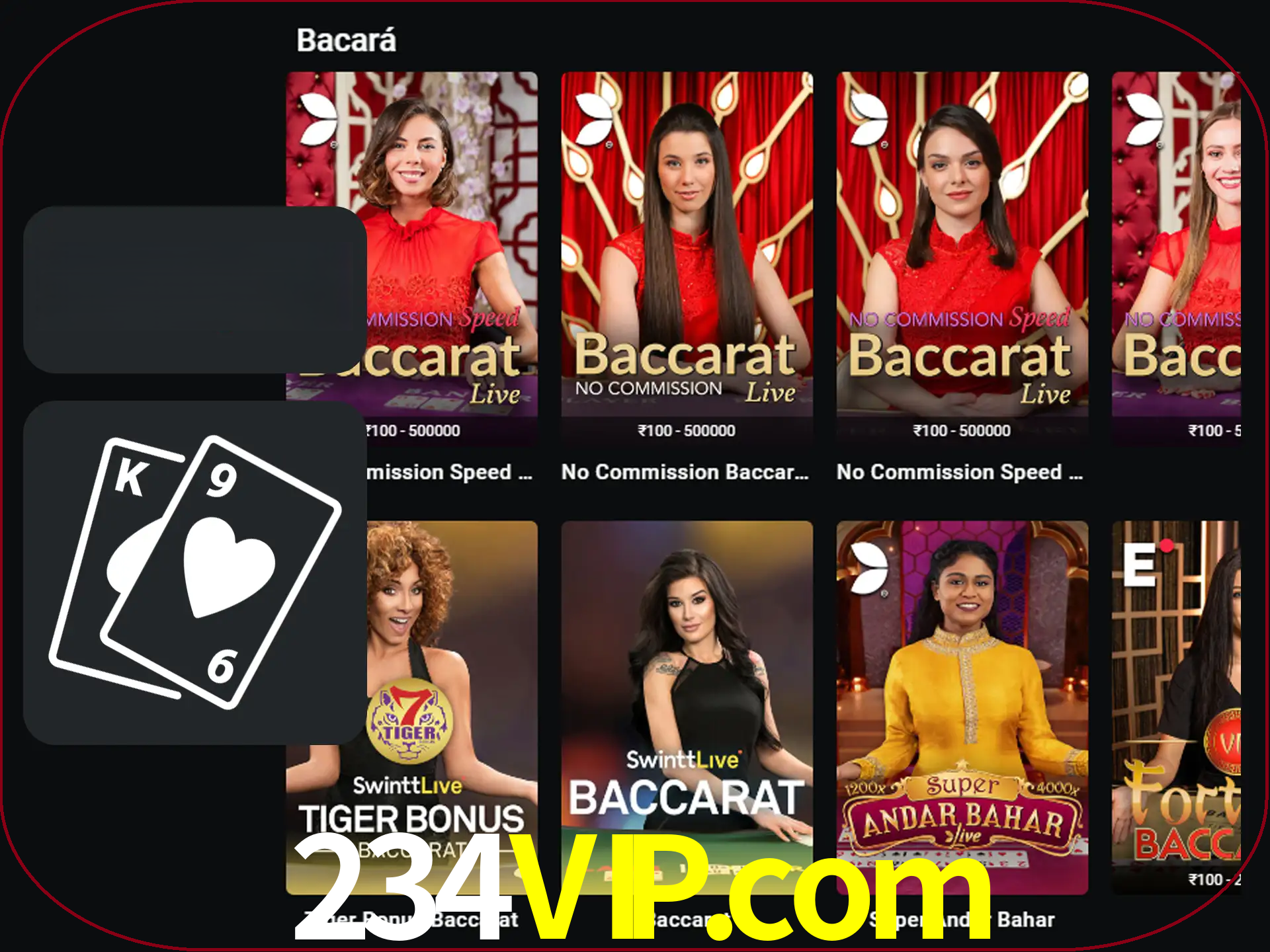 Ganhe muito dinheiro jogando jogos de bacará.